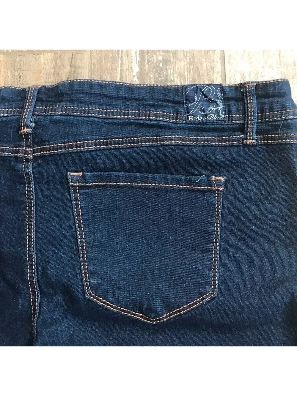 FADE to Blue stretch denim cut offs plus size 22W